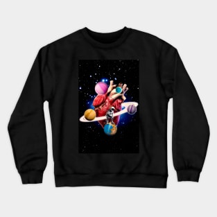 Rings of Solitude: The Lonely Astronau Crewneck Sweatshirt